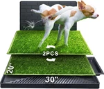 Dog Potty For Indoor Porch, 2 Pcs Artificial Grass Training Pads With Pee Baf. Fixed Price $108.94.