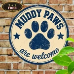 Funny Dog Paw Fridge Magnet Style Round Metal Sign Ornament. Fixed Price $10.44.