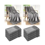 51" 71" Knitted Throw Blankets With Tassel Soft Warm Rhombus Textured Blank.... Fixed Price $128.81.