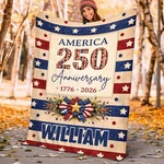 Personalized America 250TH Anniversary Patriotic Usa 4TH Of July Blanket Sherpa. Fixed Price $29.75.