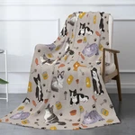 Cat Pattern Flannel Throw Blanket Super Soft Lightweight Warm 60X50 Inch. Fixed Price $30.91.