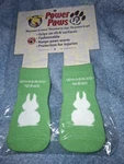 New Woodrow Wear Power Paws Dog Socks Size M Green Bunny - Full Set Of 4. Fixed Price $11.18.