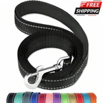 5FT Heavy Duty Reflective Dog Leash With Soft Padded Handle For Safety Training. Fixed Price $6.99.