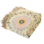Snycler Boho Throw Blanket 91"X98" - 100% Cotton Ultra Soft Rustic Quilt, Gre.... Fixed Price $97.33.