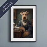 Funny Dog Tea Party Print Quirky Pet Lover Gift Victorian Wall 80 Breeds. Fixed Price $29.70.