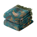 Boho Throw Blanket For Bed - 100% Cotton Ultra Soft Rustic Quilt Fall Blank.... Fixed Price $50.57.