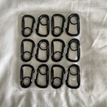 12 Pk Oupeng Sky Black Carabiner Clip 2.5 Inch With Keyring(not For Climbing). Fixed Price $9.00.