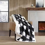Eddie Bauer - Throw Blanket, Reversible Sherpa Fleece Bedding, Buffalo Plaid Hom. Fixed Price $37.35.