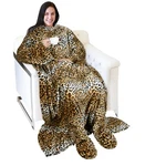 Catalonia Wearable Fleece Blanket With Sleeves And Foot Pockets For Adult Women. Fixed Price $37.09.