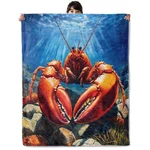 Onlcuk Underwater Blanket, Cozy Flannel Marine 50" 60", LOBSTER38. Fixed Price $37.17.