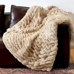 Blunique Faux Fur Blanket, Throw For Couch, Fluffy With Stret.... Fixed Price $54.77.