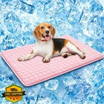 Somoya Dog Cooling Mat Xl Pink Ice Silk Breathable Bed. Fixed Price $27.99.