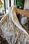 Tache Brown Russian Lynx Luxury Elegant Super Soft Chic Faux Fur Throw Blanket. Fixed Price $49.98.