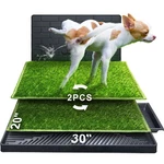 Hompet Dog Potty For Indoor Porch, 2 Pcs Artificial Grass Training Pads Wi.... Fixed Price $114.08.