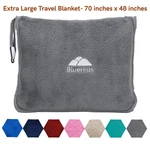 Bluehills Premium Soft Tall Travel Blanket Pillow For Airplane Long Flight Gray. Fixed Price $29.99.