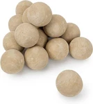 3" Round Ceramic Fire Balls - Set Of 15 Beige Stones For Pit. Fixed Price $47.99.
