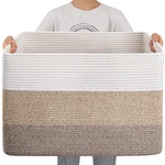 Oiahomy Super Large Blanket Basket, 25 X16 (108L) Rectangle Woven Ba.... Fixed Price $38.95.
