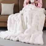 Blanketsolution Faux Fluffy Fur Light Cream Beige Throw For Bedroom Couc. Fixed Price $105.73.