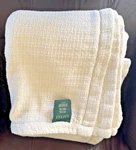 Ralph Lauren 100% Cotton White King Blanket Made India Woven Texture. Fixed Price $79.99.