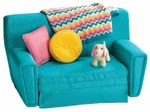 American Girl Maryellen's Sofa Bed Set Toy Dog Blanket Pillows Couch. Fixed Price $179.99.