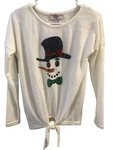 Merry Christmas Poof Sweater Womens Small Snowman New York Junior. Fixed Price $5.49.