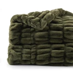 Battilo Home Olive Green Faux Fur Throw Blanket 50 X60 Reversible. Fixed Price $179.99.