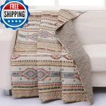 Barefoot Bungalow Phoenix Quilted Throw Blanket, 50 60 Inches, Tan. Fixed Price $58.70.