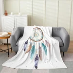 Bohemian Dream Catcher Feathers Microfiber Throw Blanket Boho Decor. Fixed Price $64.00.