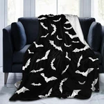 Bats Halloween Goth Fleece Flannel Warm Lightweight Throw Blanket 50X40 Inch. Fixed Price $30.40.