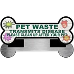 Pet Waste Novelty Metal Bone Magnet 3.5" X 9". Fixed Price $21.38.
