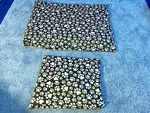 Dog/cat Bed Replacement Cover Anti-pill Fleece: Black & White Paw Print. Fixed Price $14.99.