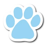 Me Up Light Blue Paw Print Car Magnetic Decal- 5", Pet Lover Gift, Vinyl. Fixed Price $9.99.