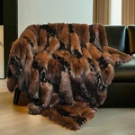 Inchgrass Fox Faux Fur Blanket Luxury Throw Sofa Fluffy Supe. Fixed Price $318.11.