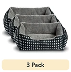 (3 Pack) Cuddler Small Dog Or Cat Bed, Black 19" X 15". Fixed Price $52.99.