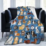 50X40" Cute Dogs Animal Pattern Throw Blanket Ultra Soft Warm Fleece Pet. Fixed Price $32.00.