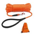 Lynxking Check Cord Dog Leash Long Lead Training ROPE3/8"X50', Orange. Fixed Price $29.58.