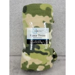 Mainstays Green Camo Fleece Throw Blanket 50X60 Soft Lightweight MS97-555-610-15. Fixed Price $18.98.