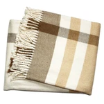 Plush Multi Beige Plaid Throw Blanket With Tassels. Fixed Price $125.67.