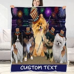 Pomeranian Dog Blanket Personalized Throw Woven Fleece Sherpa Many Designs Nwt. Fixed Price $44.99.