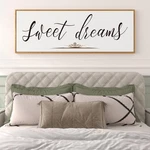 Peonia 41" X 15" Sweet Dreams Above Bed Wall Decor - Aesthetic And Minima.... Fixed Price $69.19.