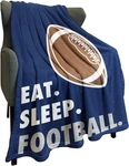 Hommomh 50 X 60 Sports Fleece Blanket - "eat Sleep Football" Theme. Fixed Price $26.99.