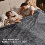 Yusoki Luxury Double Sided Faux Fur Throw Blanket(without Pillows),gray Soft. Fixed Price $22.80.