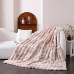 Ukeler Camel Faux Fur Throw Blanket 50"X60" Shaggy Velvet Soft & Warm. Fixed Price $124.41.