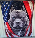 Pitbull American Flag Usa Patriotic Dog Queen Size Blanket. Fixed Price $60.96.