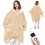 Yokimisu Wearable Heated Blanket Cozy 50"X70"HOODIE, A-light Yellow&ivory. Fixed Price $71.90.