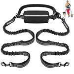 Philorn Hands Free Leash For 2 Dogs, Adjustable Waist Medium Large. Fixed Price $44.35.