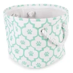 Bone Dry Pet Storage Collection Lattice Paw Print, Small Round, White/aqua. Fixed Price $24.77.