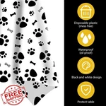 Duaiai 6PC Paw Print Tablecloth Dog Birthday Party Decor 54X108. Fixed Price $27.99.