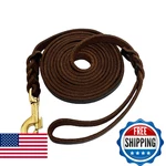 Lwbmg Long Leather Dog 30FT, Heavy Duty Pet Leash, Strong Sturdy Genuine. Fixed Price $85.04.