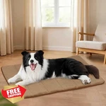Zakapaws Khaki Dog Crate Pad 35X23" Memory Foam Washable Bed. Fixed Price $20.99.